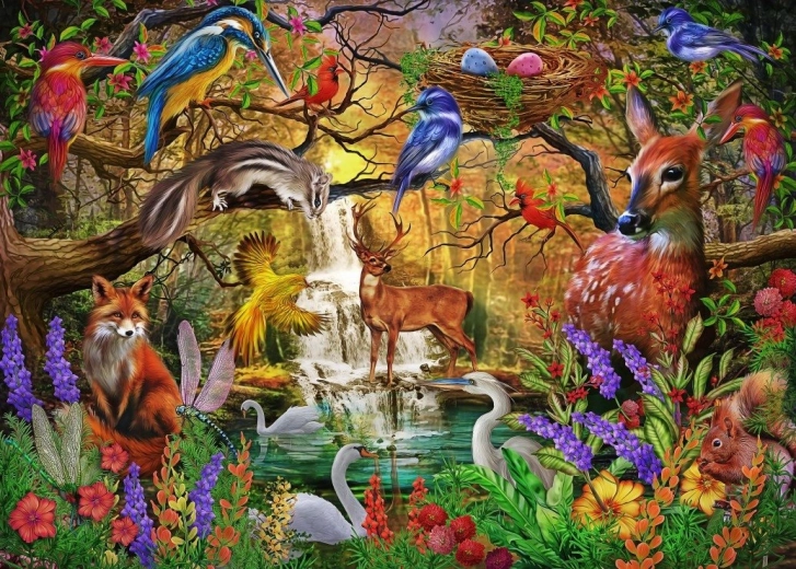 Puzzle Zlatý les 500 dielikov BLUEBIRD