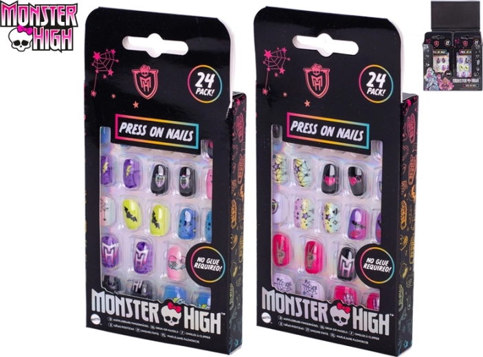Nalepovacie detské nechty MONSTER HIGH – 24 ks bez lepidla