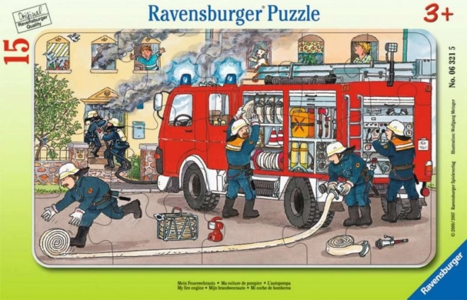 Puzzle 15 dielikov Požiarnici