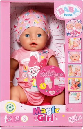Bábika BABY born s kúzelným cumlíkom, dievčatko 43 cm