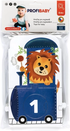 Profibaby puzzle ZOO vláčik s číslami a zvieratkami