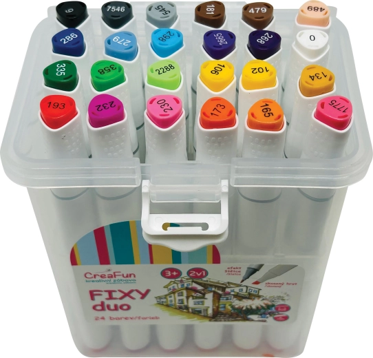 CreaFun fixky Duo v boxe 24 farieb
