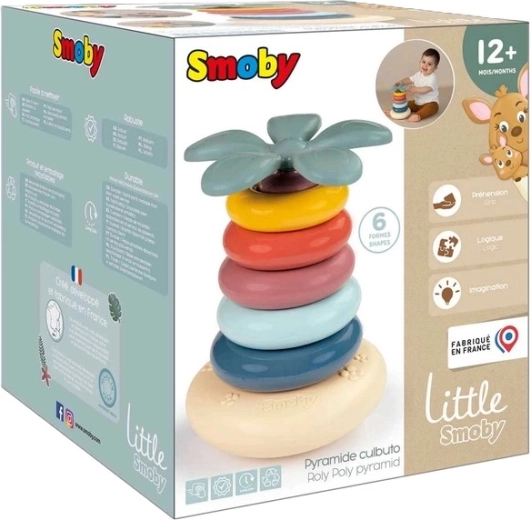 Smoby Little Smoby hojdacia navliekacia pyramída