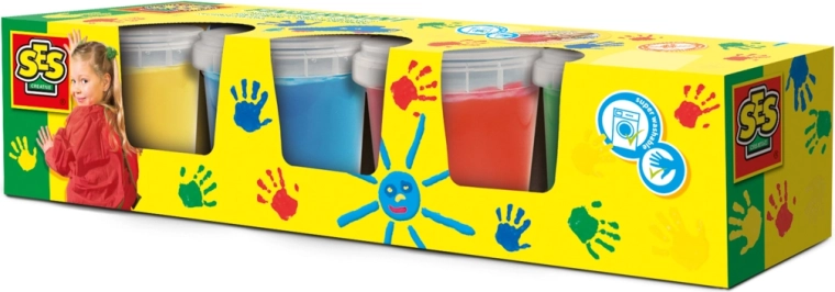 Prstové farby SES Creative 4 × 145 ml