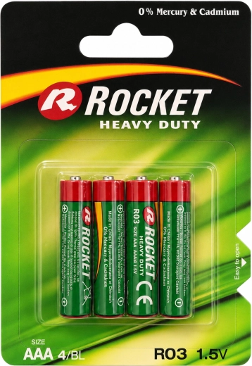 Batérie Rocket AAA 1,5 V zinkovo-uhlíkové 10×4 ks (40 ks)