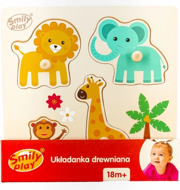 Drevené vkladacie puzzle so zvieratkami
