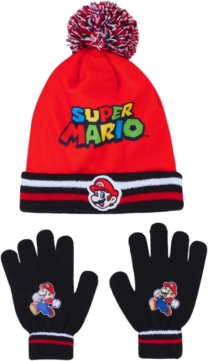Čiapka a rukavice Super Mario