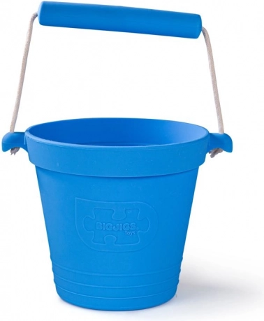 Bigjigs Toys plážový vedierko pre deti - modrý