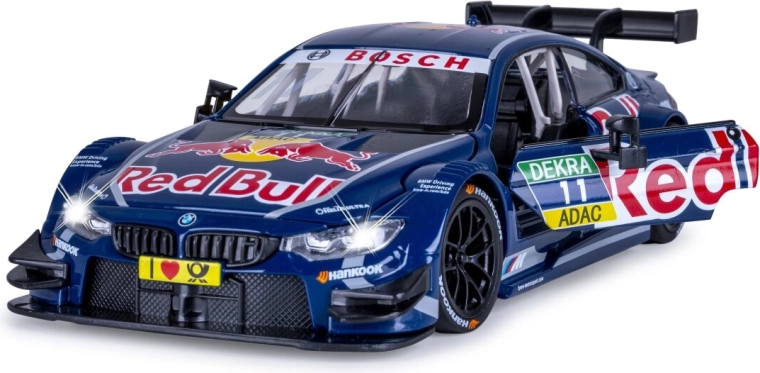 JAMARA BMW M4 DTM kovový model 1:24, modrý, s osvetlením a zvukmi