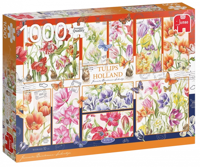 Puzzle Holandské tulipány 1000 dielikov JUMBO