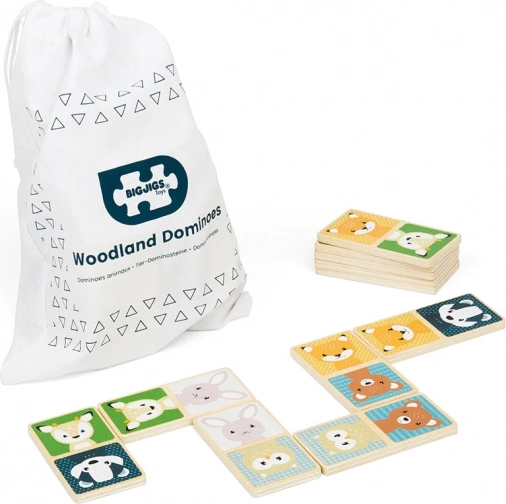 Drevené domino Lesné zvieratká
