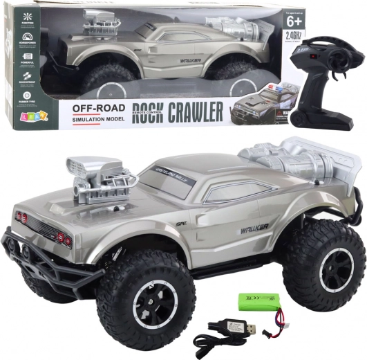 Veľké RC terénne športové auto 1:8, strieborné