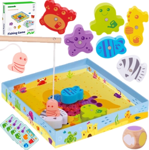 Drevená magnetická rybárska hra TOOKY TOY pre deti