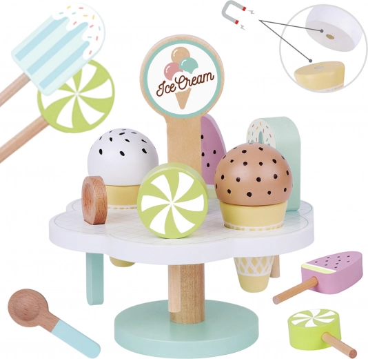 Drevené magnetické zmrzliny na stojane od Tooky Toy