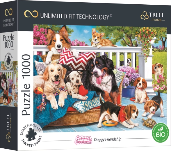 Puzzle Cuteness Overload: Psie priateľstvo 1000 dielikov