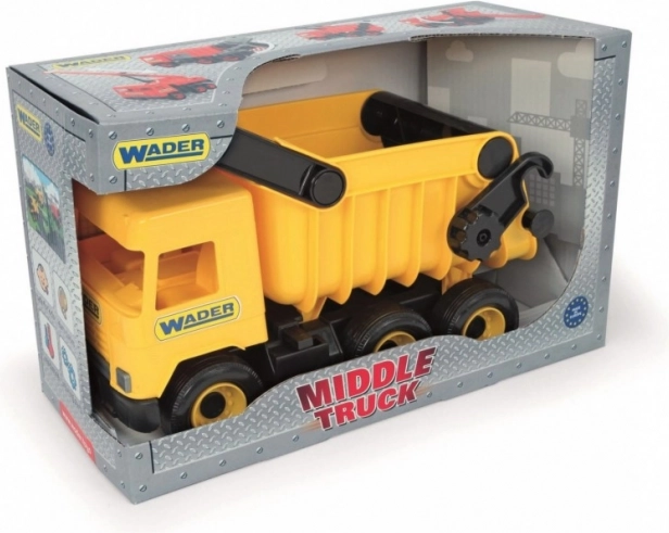 Žltý sklápač Middle Truck 38 cm v krabici
