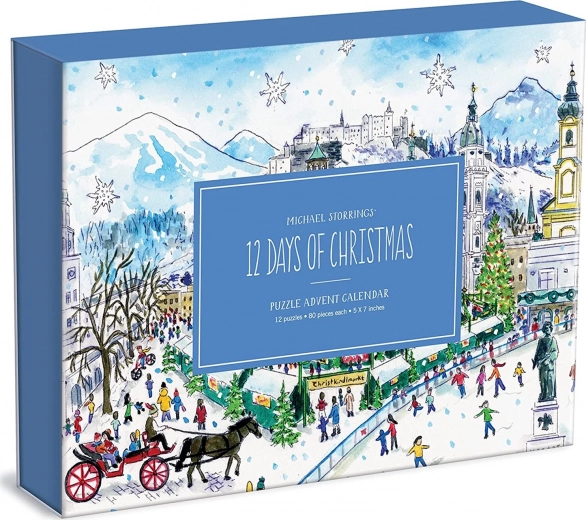 Adventný kalendár puzzle 12 vianočných dní 12×80 dielikov GALISON