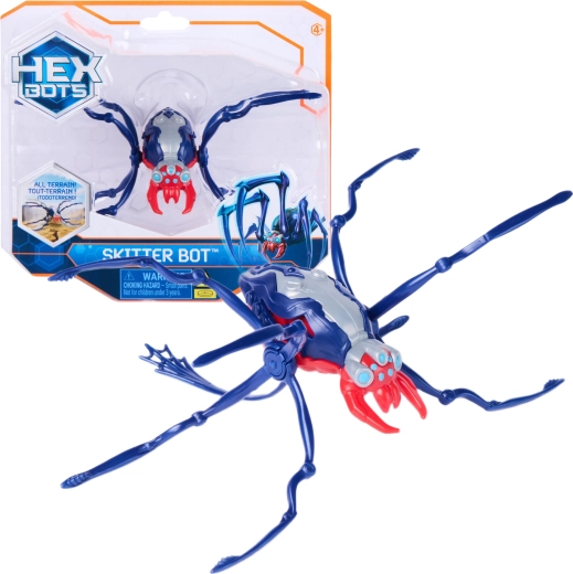 Spin Master Hex Bots Skitter Bot robotický modrý pavúk - 1 kus