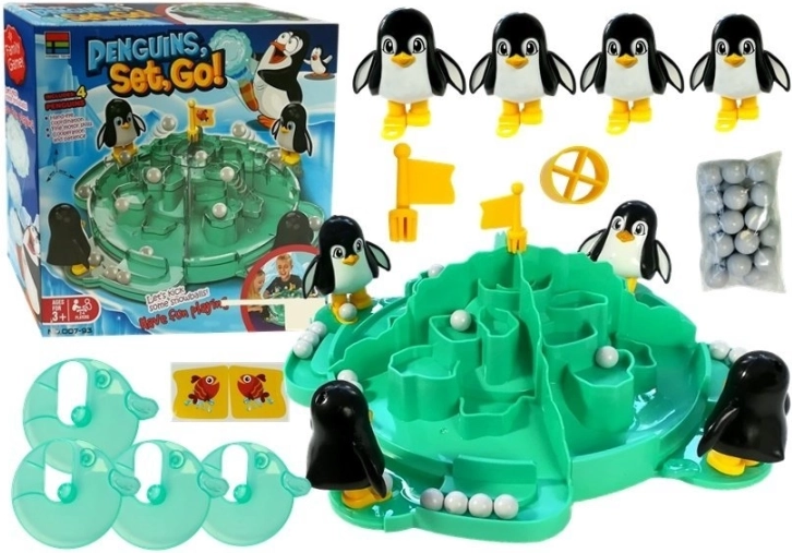 Pinguiní ľadovec – rodinná stolová hra so snehovými guľôčkami