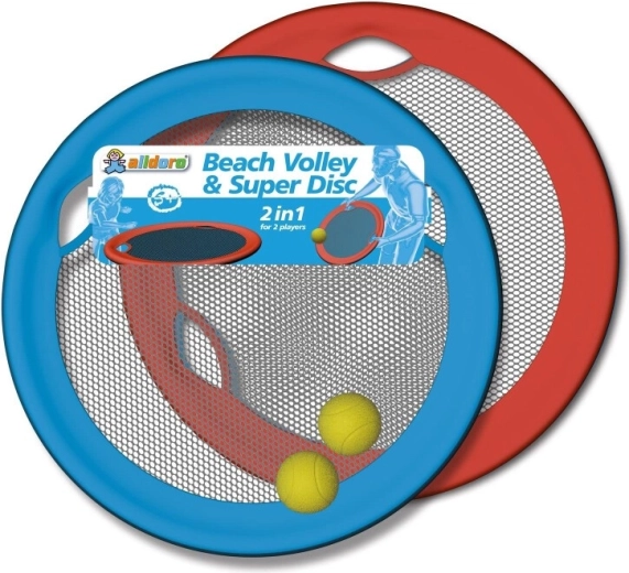 Super hádzací disk 50 cm – sada 2 ks so sieťkou a loptičkami