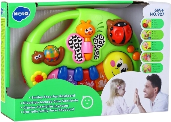 Hola SmilyPlay detský hudobný keyboard s veselou tváričkou