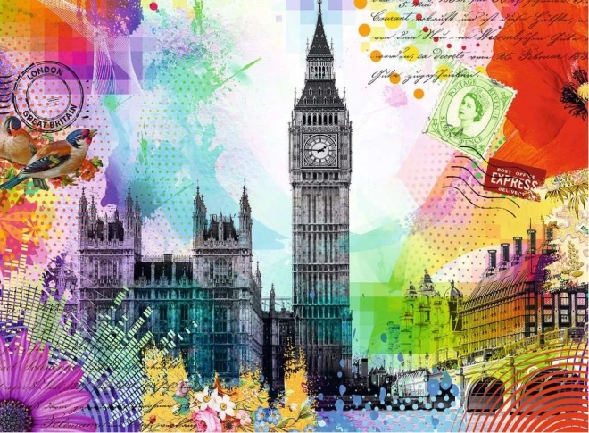Puzzle Pohľadnice z Londýna 500 dielikov Ravensburger