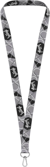 Baagl dlhý prívesok na kľúče – lanyard, sivý