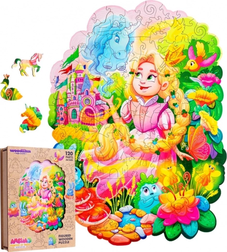 Woodlika drevené puzzle Princezná Amélia 120 dielikov