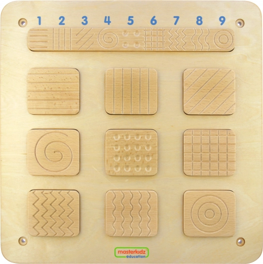 Masterkidz zmyslová nástenná tabuľa – rozpoznávanie textúr