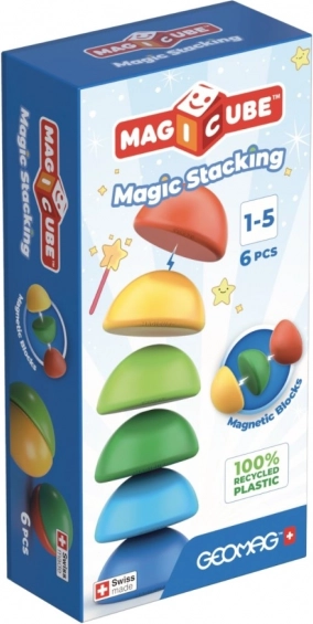 Geomag Magicube Stacking – magnetické polgule, 6 dielikov