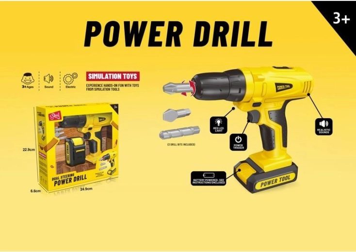 Power Tool detská vŕtačka a skrutkovač na hranie