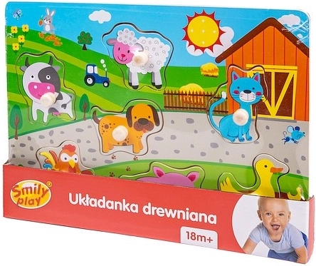 Drevené puzzle Farma so zvieratkami
