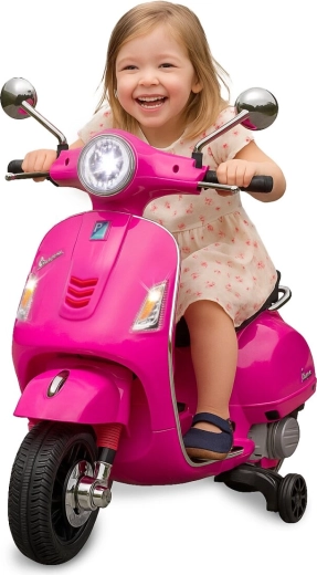 Detská elektrická kolobežka Vespa GTS 125 ružová