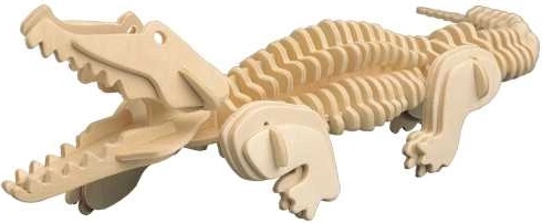 Woodcraft drevené 3D puzzle krokodíl, 94 dielikov