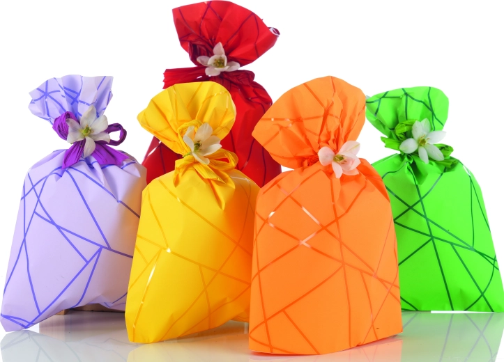 Celofánové vrecko 16 × 25 cm s pruhovaným vzorom