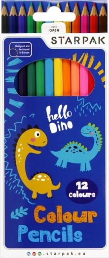 Pastelky s motívom dinosaurov, sada 12 farieb