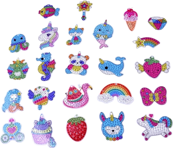 24 rozkošných príveskov plných trblietania