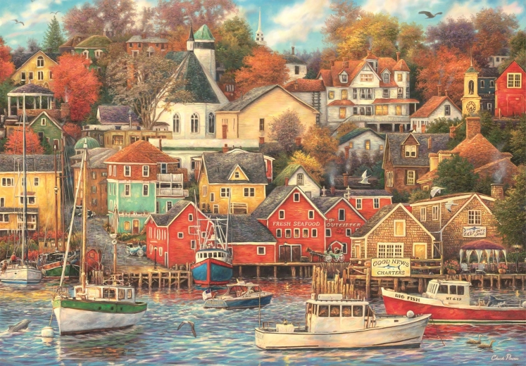 Puzzle 1500 dielikov Kompaktné Dobré časy Prístav