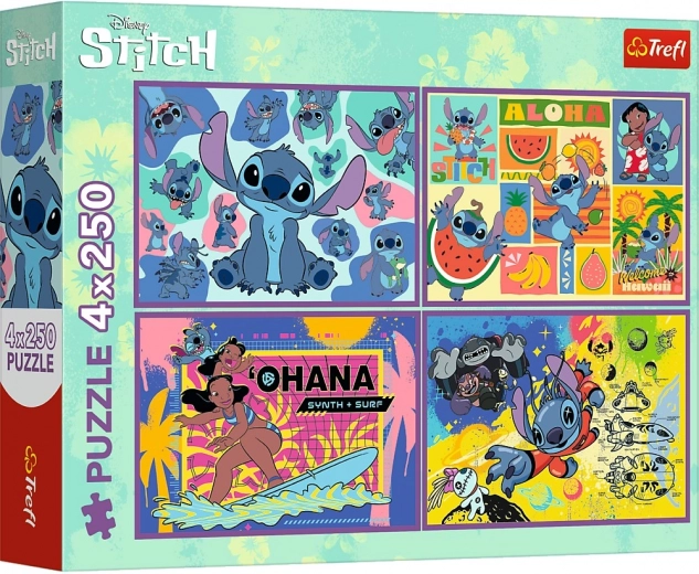 Puzzle 4×250 dielikov Lilo & Stitch