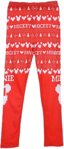 Dievčenské vianočné legíny Disney Minnie – Veľkosť: 116