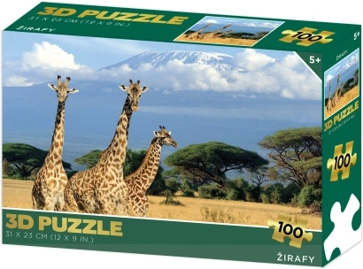 3D puzzle žirafy – 100 dielikov
