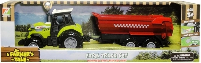 Traktor s prívesom so svetlom a zvukom
