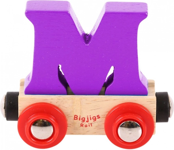 Drevený vagónik s písmenom M BIGJIGS RAIL