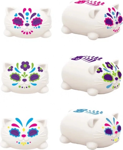 Schylling NeeDoh mačkacia mačička Sugar Skull svietiaca v tme