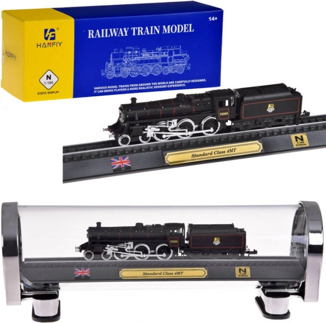 Zberateľský model lokomotívy STANDARD CLASS 4MT 1:160 v ochrannej vitríne