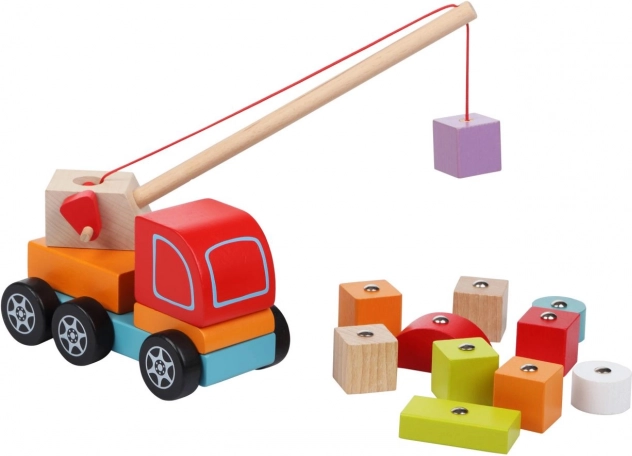 Cubika Drevený Autožeriav s Magnetom