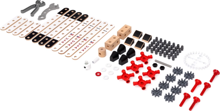 Kvalitný mix drevených a plastových dielov