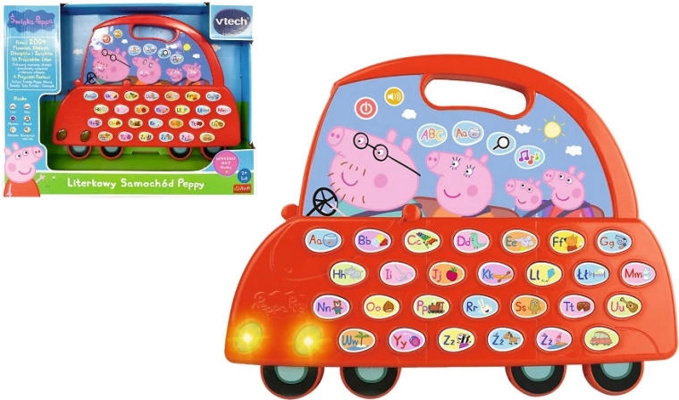 Peppa Pig – interaktívne autíčko s písmenkami