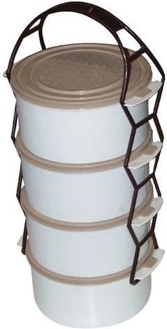 Plastový obedár 4× 1,0 l so spojovacou rukoväťou