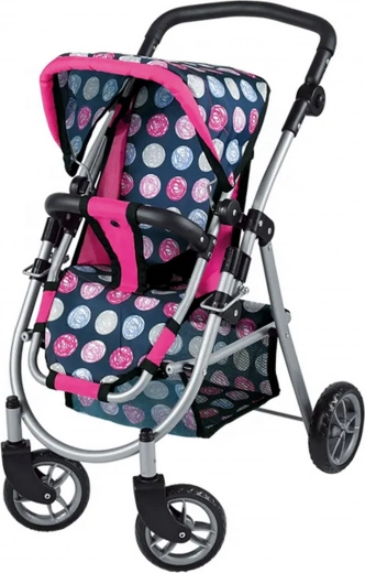 woopie royal kočík pre bábiky so 4 kolesami a nastaviteľným sedadlom